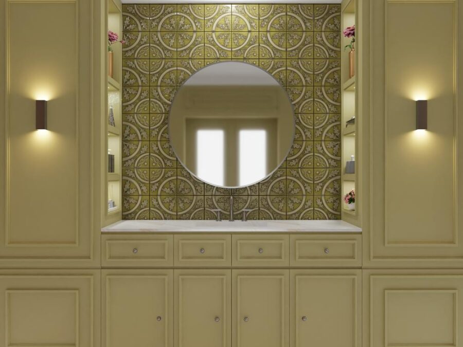 Tiled Vanity Feature Wall