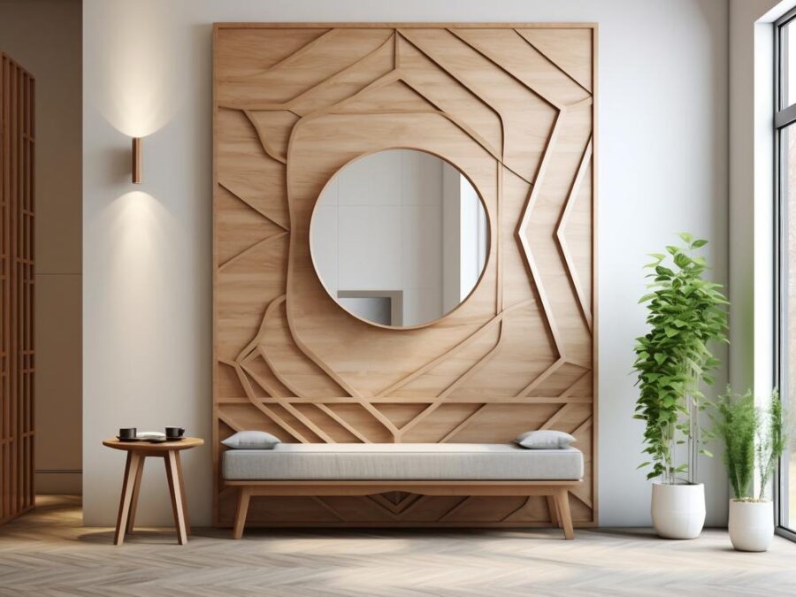 Sunlit Timber Entryway