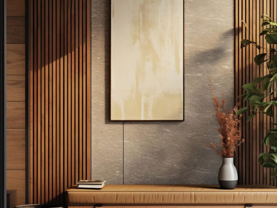 Slatted Corridor Wall
