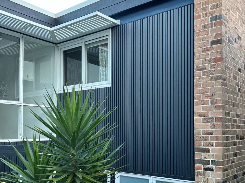 Navy Façade Cladding